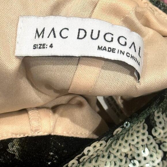 Mac Duggal Women's Embellished Floral One Shoulder Gown Black Multi Size 4 NWT - Picture 10 of 14